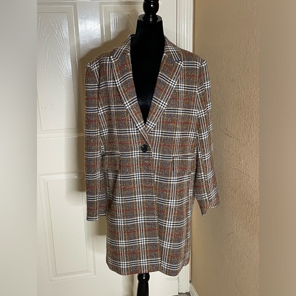 COURT & ROWE Jackets & Blazers - Court & Rowe Womens Car Coat Topper Jacket Front Button Tweed Plaid Cute XL‌‌‌‍‍